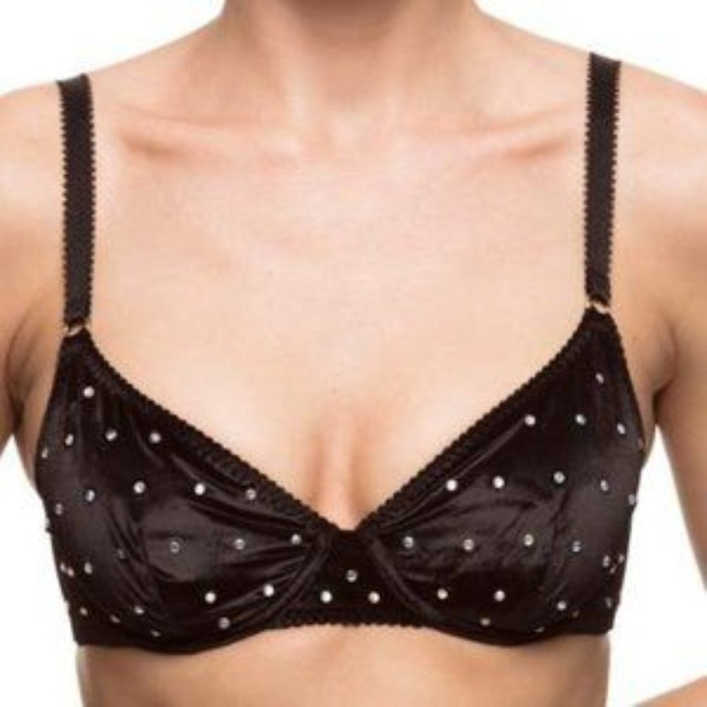 KissKill Velvet Crystal Bra